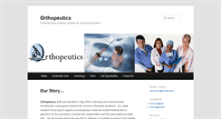 Desktop Screenshot of orthopeutics.com
