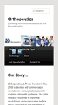 Mobile Screenshot of orthopeutics.com