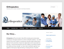 Tablet Screenshot of orthopeutics.com